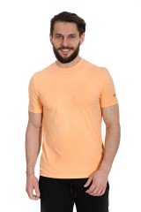 T-shirt z logo pomarańczowy GUESS