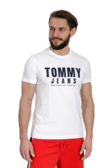 T-shirt biały CENTER CHEST TOMMY GRAPHIC TOMMY JEANS