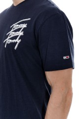 T-shirt granatowy TOMMY REPEAT SCRIPT TOMMY JEANS