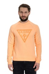 Bluza z wyszytym logo pomarańczowa GUESS