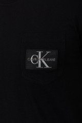 T-shirt z kieszonką czarny MONOGRAM BADGE CALVIN KLEIN JEANS