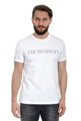 T-shirt biały logo regular TRUSSARDI JEANS