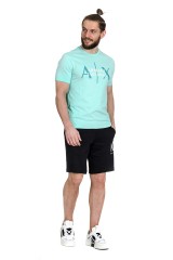 T-shirt AX turkusowy ARMANI EXCHANGE