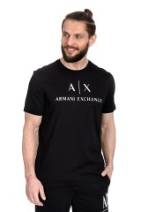T-shirt z logo czarny ARMANI EXCHANGE