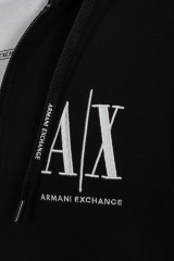 Bluza z kapturem z logo czarna ARMANI EXCHANGE