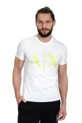 T-shirt z logo biały ARMANI EXCHANGE