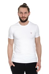 T-shirt z klasycznym logo na piersi biały GUESS
