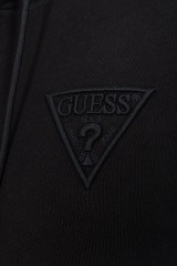 Bluza z kapturem z logo czarna GUESS