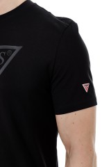 T-shirt z logo czarny GUESS