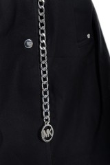 Płaszcz z łańcuchem logo czarny MICHAEL KORS