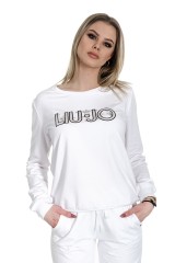 Bluza wkładana z logo biała LIU JO
