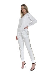 Spodnie dresowe białe z logo LIU JO