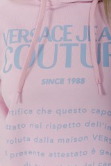 Bluza z kapturem logo różowa VERSACE JEANS COUTURE