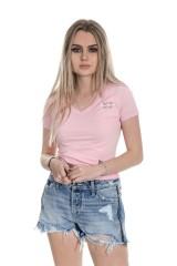 T-shirt różowy BLEU PEPE JEANS
