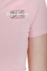 T-shirt różowy BLEU PEPE JEANS