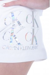 Szorty dresowe z logo białe CALVIN KLEIN JEANS