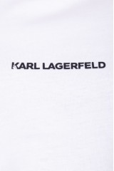 T-shirt z klasycznym logo biały KARL LAGERFELD