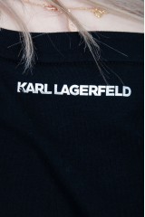 T-shirt czarny MINI IKONIK KARL KARL LAGERFELD