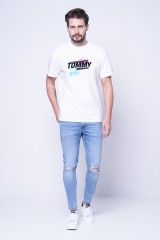 T-shirt biały FADED COLOR GRAPHIC TOMMY JEANS