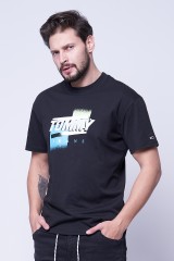 T-shirt czarny FADED COLOR GRAPHIC TOMMY JEANS
