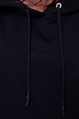 Bluza z kapturem logo czarna PATRIZIA PEPE