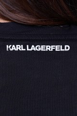 T-shirt czarny IKONIK GRAFFITI POCKET KARL LAGERFELD