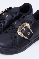 Sneakersy czarne z ozdobną klamrą VERSACE JEANS COUTURE