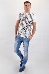 T-shirt BIANCO STAMPA VERSACE COLLECTION