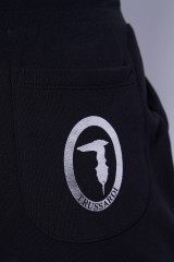 Spodnie dresowe z logo czarne TRUSSARDI
