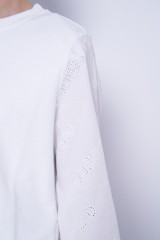 Bluza wkładana biała LOGO POPLIN SLEEVE KARL LAGERFELD
