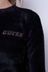 Sweter z logo czarny GUESS