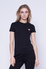 T-shirt czarny MINI TRIANGLE GUESS