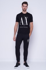 T-shirt czarny AX FRONT PRINT ARMANI EXCHANGE
