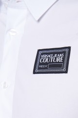 Koszula z klasycznym logo biała VERSACE JEANS COUTURE