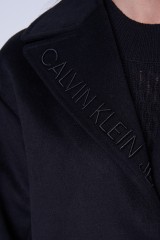 Płaszcz z logo na kołnierzu CALVIN KLEIN JEANS
