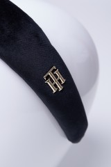 Opaska z klasycznym logo ELEVATED HEADBAND VELVET TOMMY HILFIGER