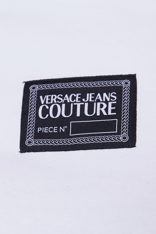 T-shirt biały STRETCH VERSACE JEANS COUTURE