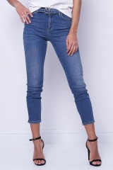 Spodnie jeansowe z paskiem SABRINA PINKO