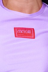 Bluzka top z logo SHINY LYCRA SUMATRA VERSACE JEANS COUTURE