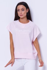 T-shirt różowy ze sciągaczem GALA PEPE JEANS