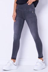 Spodnie jeansowe szare z wysokim stanem PATRIZIA PEPE