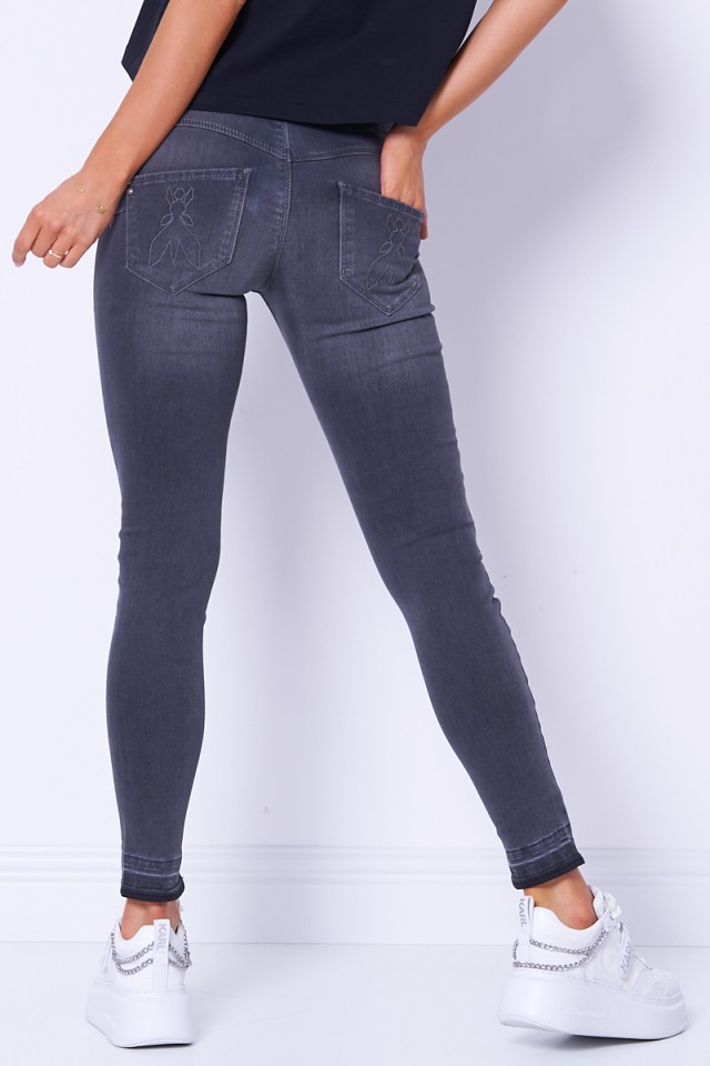 Spodnie jeansowe szare z wysokim stanem PATRIZIA PEPE