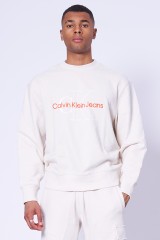 Bluza beżowa z logo CALVIN KLEIN JEANS