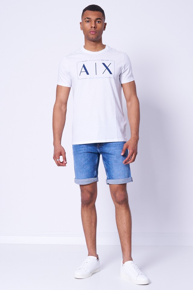 T-shirt biały z nadrukiem ARMANI EXCHANGE