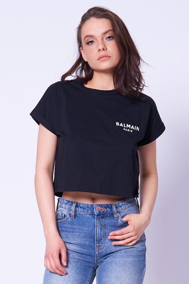 T-shirt czarny krótki BALMAIN