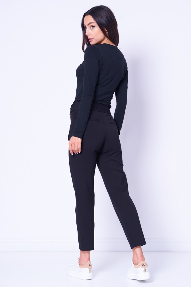 Spodnie materiałowe czarne MICHAEL KORS