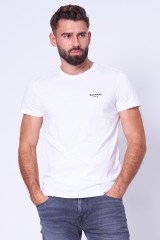T-shirt biały z logo BALMAIN