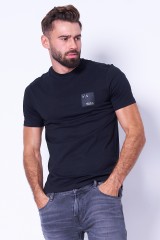 T-shirt czarny z naszywką ARMANI EXCHANGE