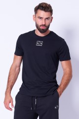 T-shirt czarny z logo ARMANI EXCHANGE