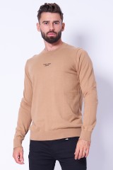 Sweter brązowy z logo CALVIN KLEIN JEANS